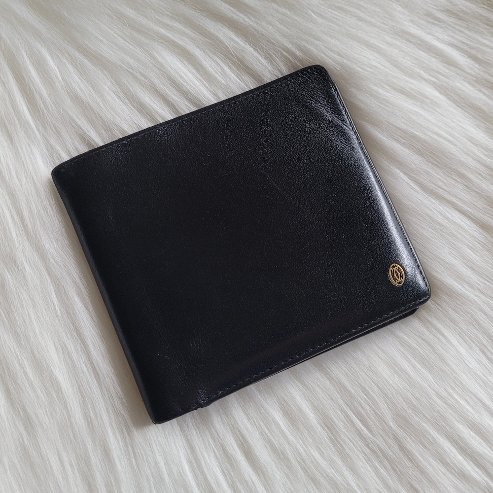 Cartier Pasha Black Leather Bifold Wallet